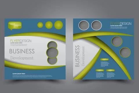 Square flyer template. Brochure design. Stock Illustration