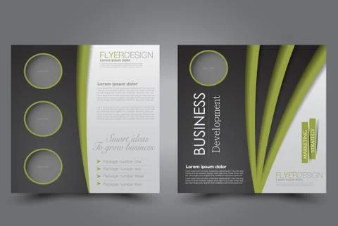 Square flyer template. Brochure design. Stock Illustration