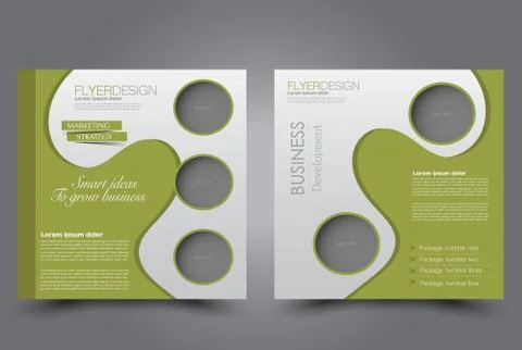 Square flyer template. Brochure design. Stock Illustration