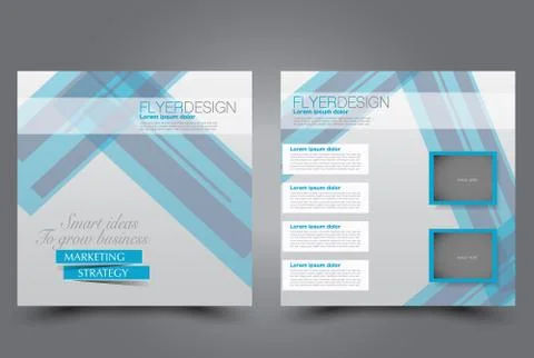 Square flyer template. Brochure design. Stock Illustration