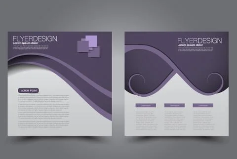 Square flyer template. Brochure design. Stock Illustration