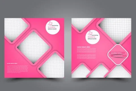 Square flyer template. Brochure design. Stock Illustration