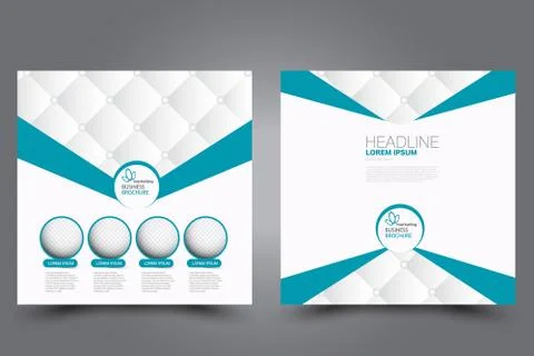 Square flyer template. Brochure design. Stock Illustration