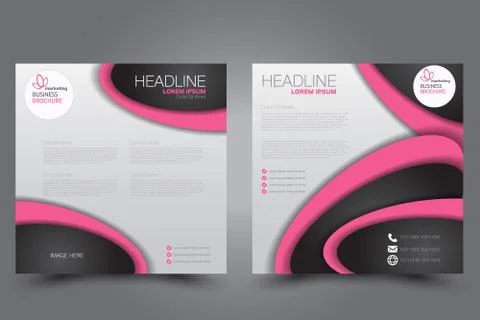 Square flyer template. Brochure design. Stock Illustration