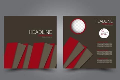 Square flyer template. Brochure design. Stock Illustration