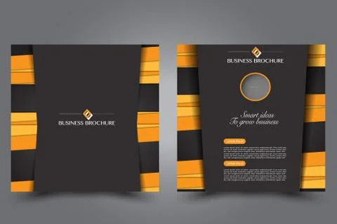 Square flyer template. Brochure design. Stock Illustration