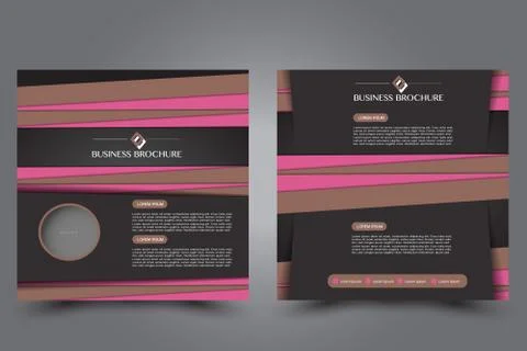 Square flyer template. Brochure design. Stock Illustration