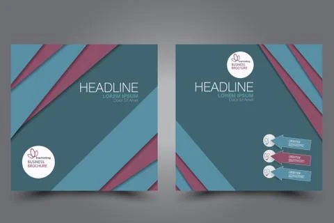 Square flyer template. Brochure design. Stock Illustration