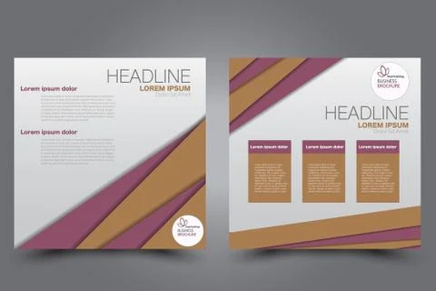 Square flyer template. Brochure design. Stock Illustration
