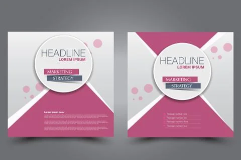 Square flyer template. Brochure design. Stock Illustration