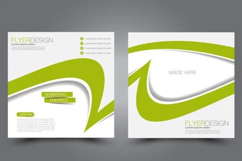 Square flyer template. Brochure design. Stock Illustration