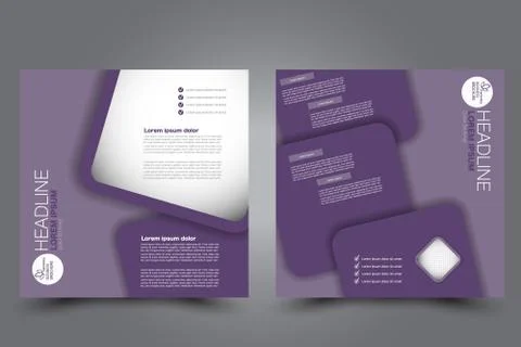 Square flyer template. Brochure design. Stock Illustration