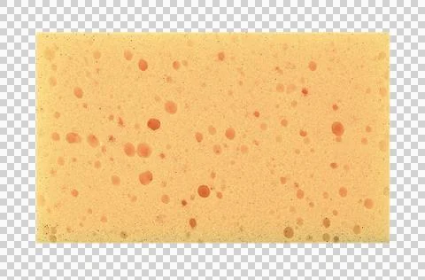 Square foam rubber sponge as texture or background isolated on white, PNG Stock Photos