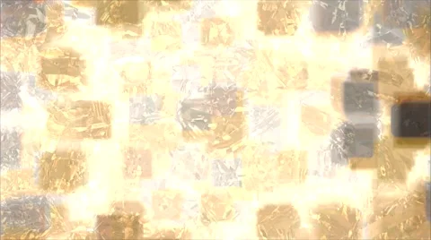 Square foil bokeh like particles coming forward  Video stock 50451824