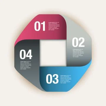 Square Folded Paper Background Stock Illustration