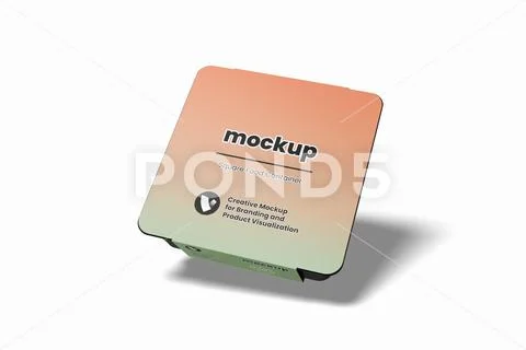 Square Food Container Mockup Template PSD