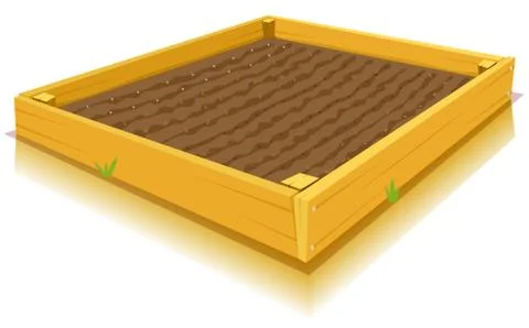 Square-foot gardening Stock Illustration