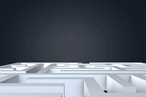 Square Format Maze Labyrinth Stock Illustration