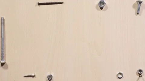 Square formed of fasteners Stock Footage 71228008