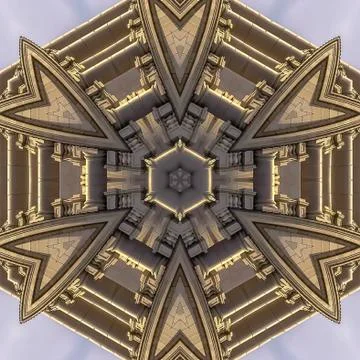 Square frame Angular ball of a fractal of Capital builiding Stock Photos