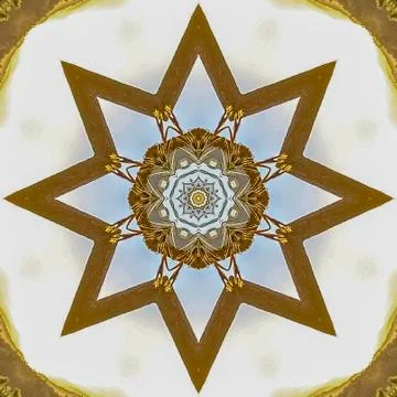 Square frame Angular star shape made from abstract wooden Chuppah photo from a Stock Photos