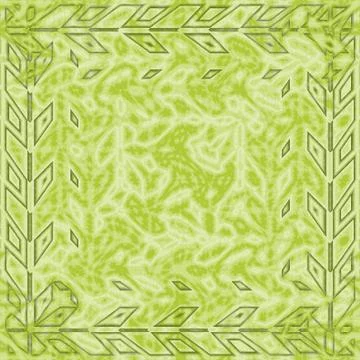 Square frame of arrows on light green background with leaf pattern Stock Illustration