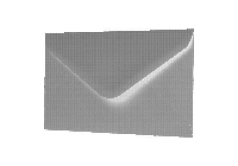 Square frame artistic element with dense stippled halftone gradient for mod.. Stock Illustration