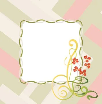 A square frame with an author's pattern of rectangles and delicate colors i.. イラスト素材