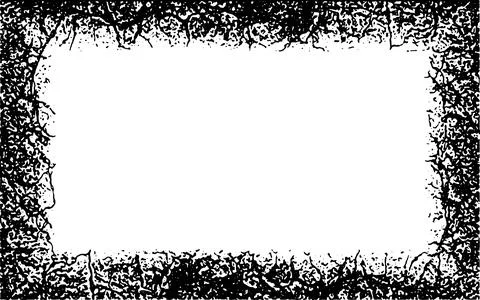 A square frame with black and white grunge effect paint, grunge frame Illustrazione stock