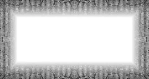 A square frame with black and white grunge effect paint, Illustrazione stock