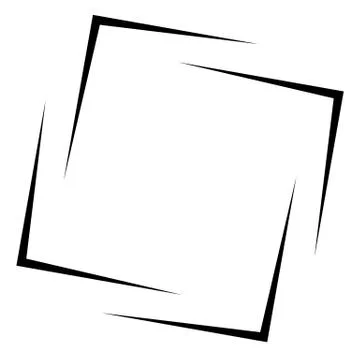 Square frame - border element isolated on white Stock Illustration