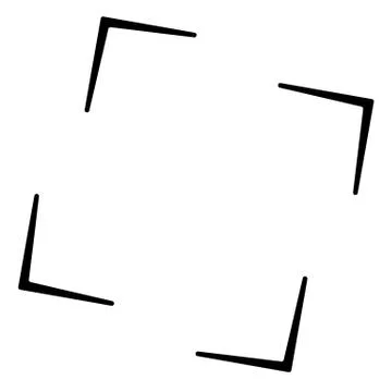 Square frame - border element isolated on white Illustrazione stock