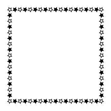Square frame, border frame graphic simple, square frame, art line frame 스톡 일러스트