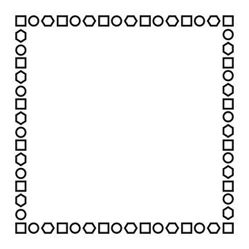 Square frame, border frame graphic simple, square frame, art line frame 스톡 일러스트