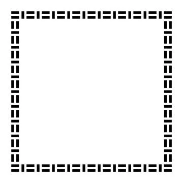 Square frame, border frame graphic simple, square frame, art line frame 스톡 일러스트