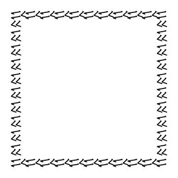 Square frame, border frame graphic simple, square frame, art line frame イラスト素材