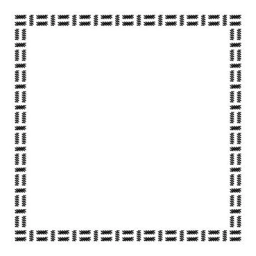 Square frame, border frame graphic simple, square frame, art line frame Illustrazione stock