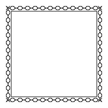 Square frame, border frame graphic simple, square frame, art line frame イラスト素材