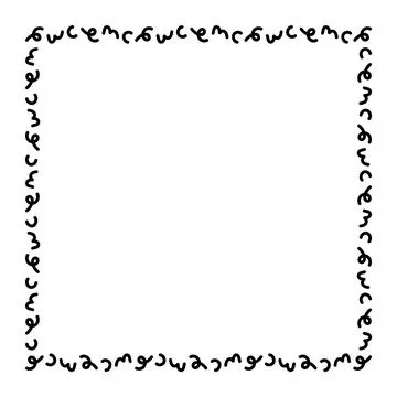 Square frame, border frame graphic simple, square frame, art line frame イラスト素材