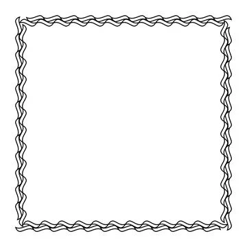Square frame, border frame graphic simple, square frame, art line frame Stock Illustration
