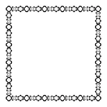 Square frame, border frame graphic simple, square frame, art line frame イラスト素材