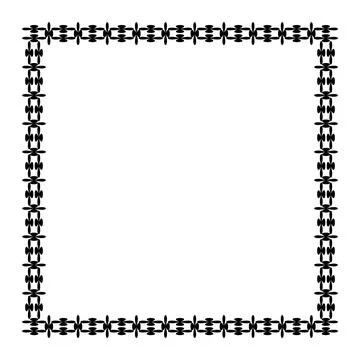 Square frame, border frame graphic simple, square frame, art line frame イラスト素材