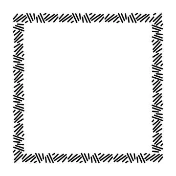 Square frame, border frame graphic simple, square frame, art line frame イラスト素材
