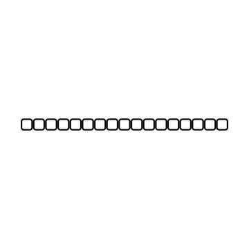 Square frame border horizontal line shape icon for decorative vintage doodl.. Stock Illustration