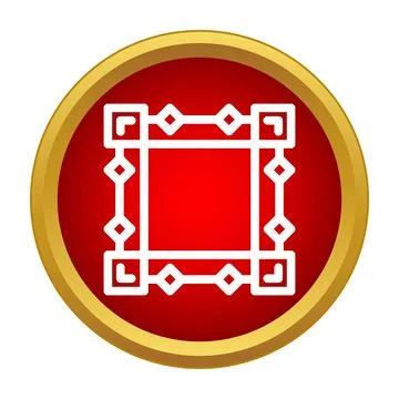 Square frame border path selecting icon Stock Illustration