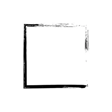 Square frame brush vector grunge paint watercolour ink Stock Illustration