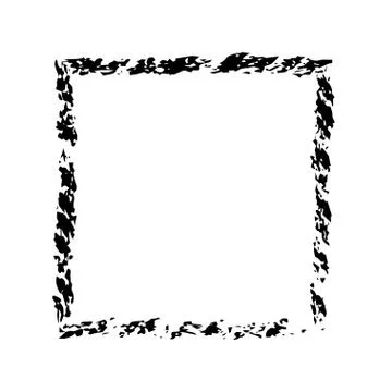 Square frame brush vector grunge paint watercolour ink Stock Illustration