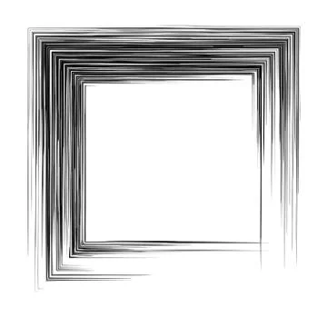 Square frame brush vector grunge paint watercolour ink Stock Illustration