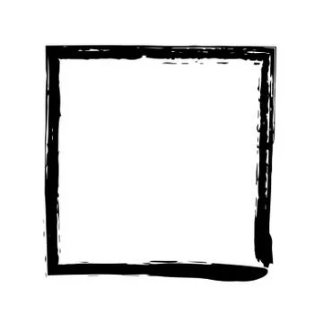Square frame brush vector grunge paint watercolour ink Ilustración de archivo