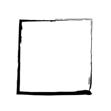 Square frame brush vector grunge paint watercolour ink Stock Illustration